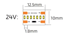 SMD2010 560 led strip drawing