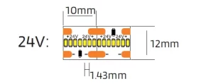 SMD2110 700 led strip drawing