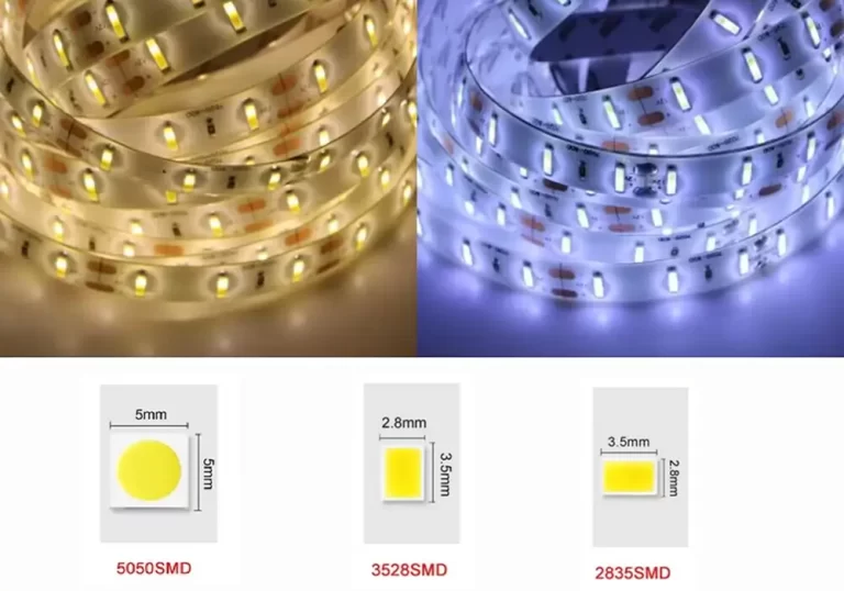 ¿Cuál es la diferencia entre SMD 5050, 3528 y 2835?