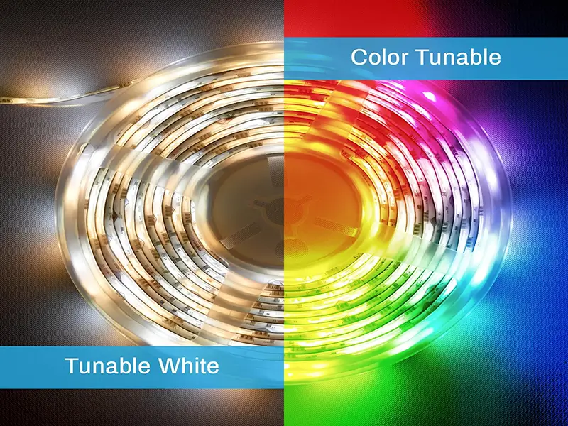 Waarvoor wordt een afstembare witte LED-strip gebruikt?