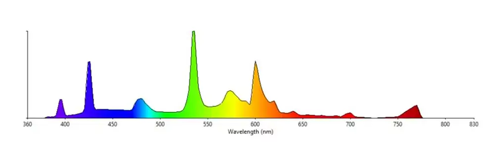 Spettro delle lampade fluorescenti a luce diurna