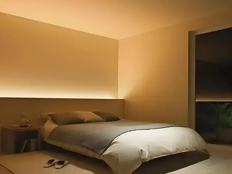 Diagramm, das die Bedeutung von indirektem Licht zeigt und wie reflektiertes Licht eine angenehme Atmosphäre schafft.