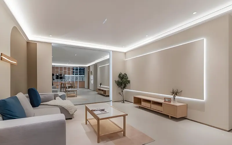 6000K cool white LED lighting effect showing bright crisp illumination